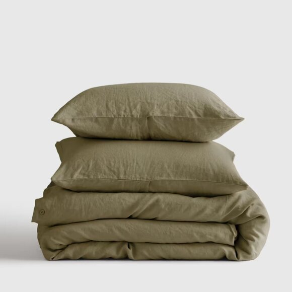 Quince Olive Green Duvet Cover Set - Picture 1 of 1